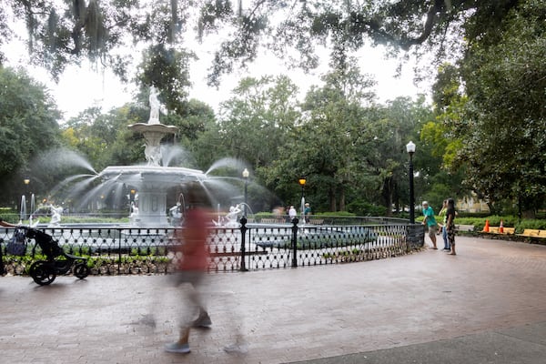 Savannah's Forsyth Park will serve as the start of the Savannah Southern Half-Marathon, freeing the popular space for the weekly farmers’ market and typical fall weekend R&R treasured by locals. (Katelyn Myrick/AJC 2024)