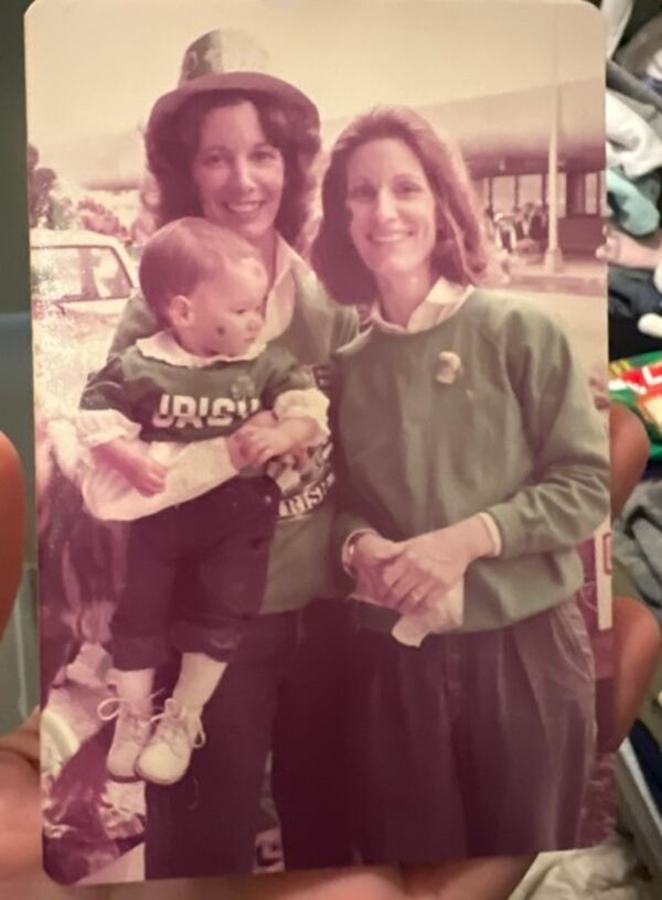 In this 1970s photo, Mike Riordan's mother Sue Riordan (right) stands with her sister, Mary Power and Mary's son, Richard. (Courtesy of the Riordan family)