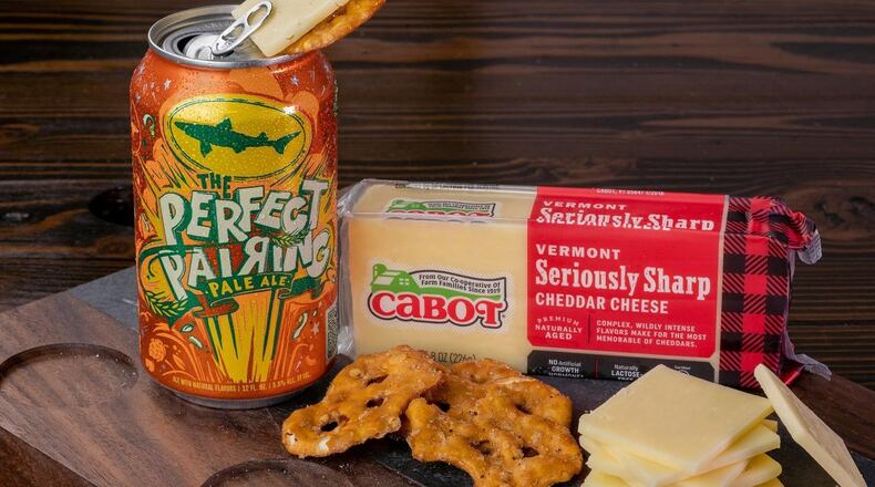 The Perfect Pairing Pale Ale is Dogfish Head’s new collaboration with Cabot Creamery.
Dogfish Head Craft Brewery