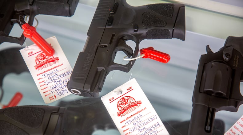 Taurus is being sued in a Georgia federal court over an alleged defect with its GX4 pistols that can cause the guns to discharge when dropped. STEVE SCHAEFER FOR THE ATLANTA JOURNAL-CONSTITUTION
