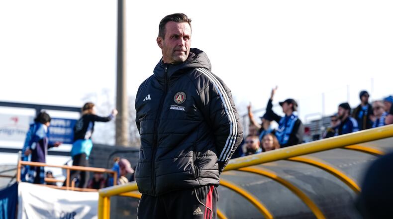 Atlanta United Head Coach Ronny Deila before the match against the Chattanooga FC at Finley Stadiumon Saturday, January 25, 2025. (Photo by Mitch Martin/Atlanta United)