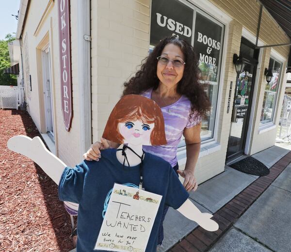 May 13, 2019 - Powder Springs - Susan Smelser, the owner of The Book Worm bookstore in downtown Powder Springs, wants to retire. She is hoping local residents will form a co-op to keep the bookstore alive in the community, otherwise she will have to close the store completely. Bob Andres / bandres@ajc.com