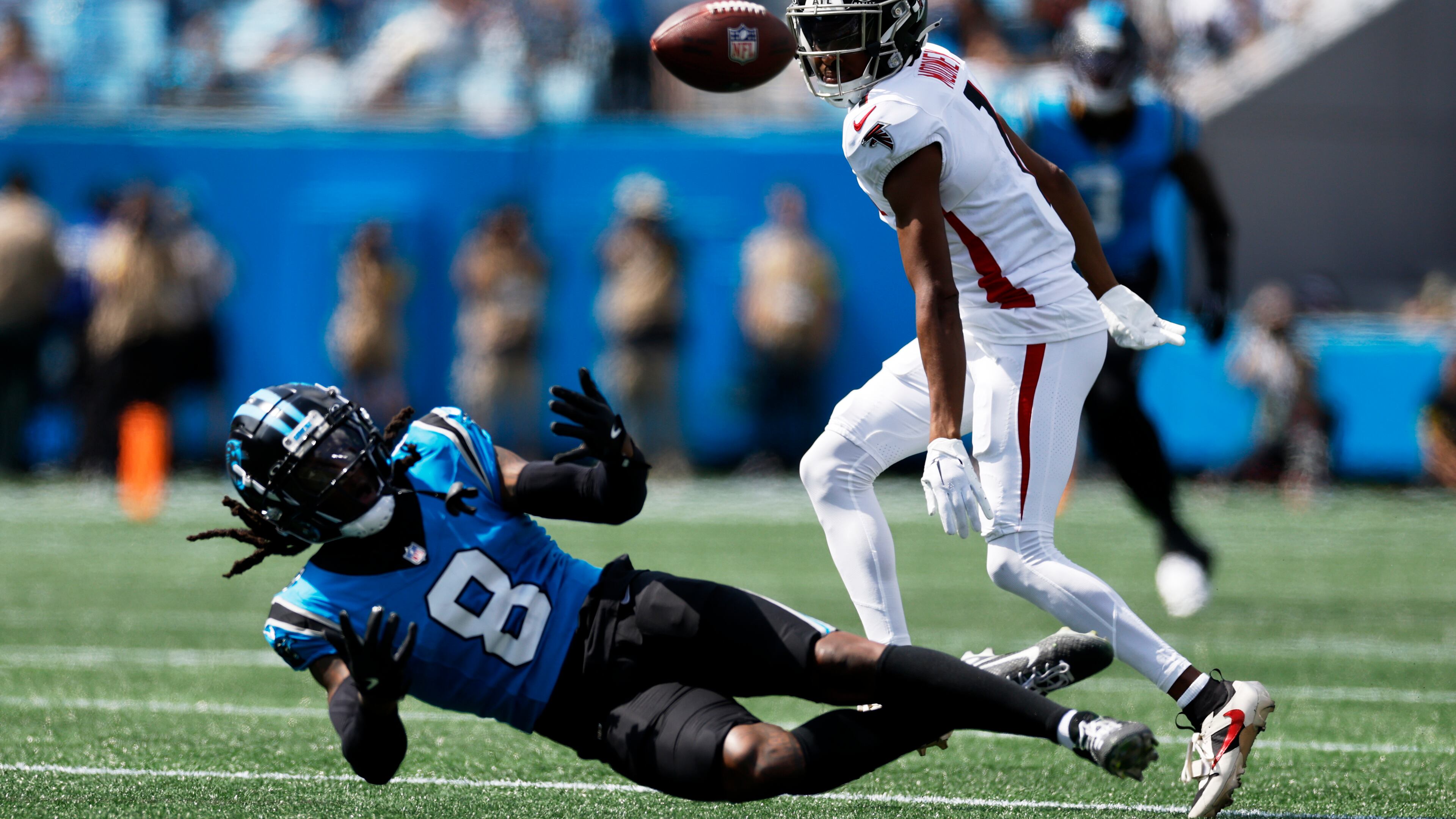 The Falcons' players had a lot to say about their performance in a 30-0 loss to the Panthers on Sunday, most of it not good. (Rusty Jones/AP)