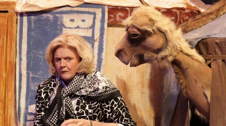 Karen Howell plays Marybeth Mulaney in Topher Payne’s “Greetings Friend Your Kind Assistance Is Required,” a world premiere at Georgia Ensemble Theatre in Roswell. CONTRIBUTED BY DAN CARMODY / STUDIO 7