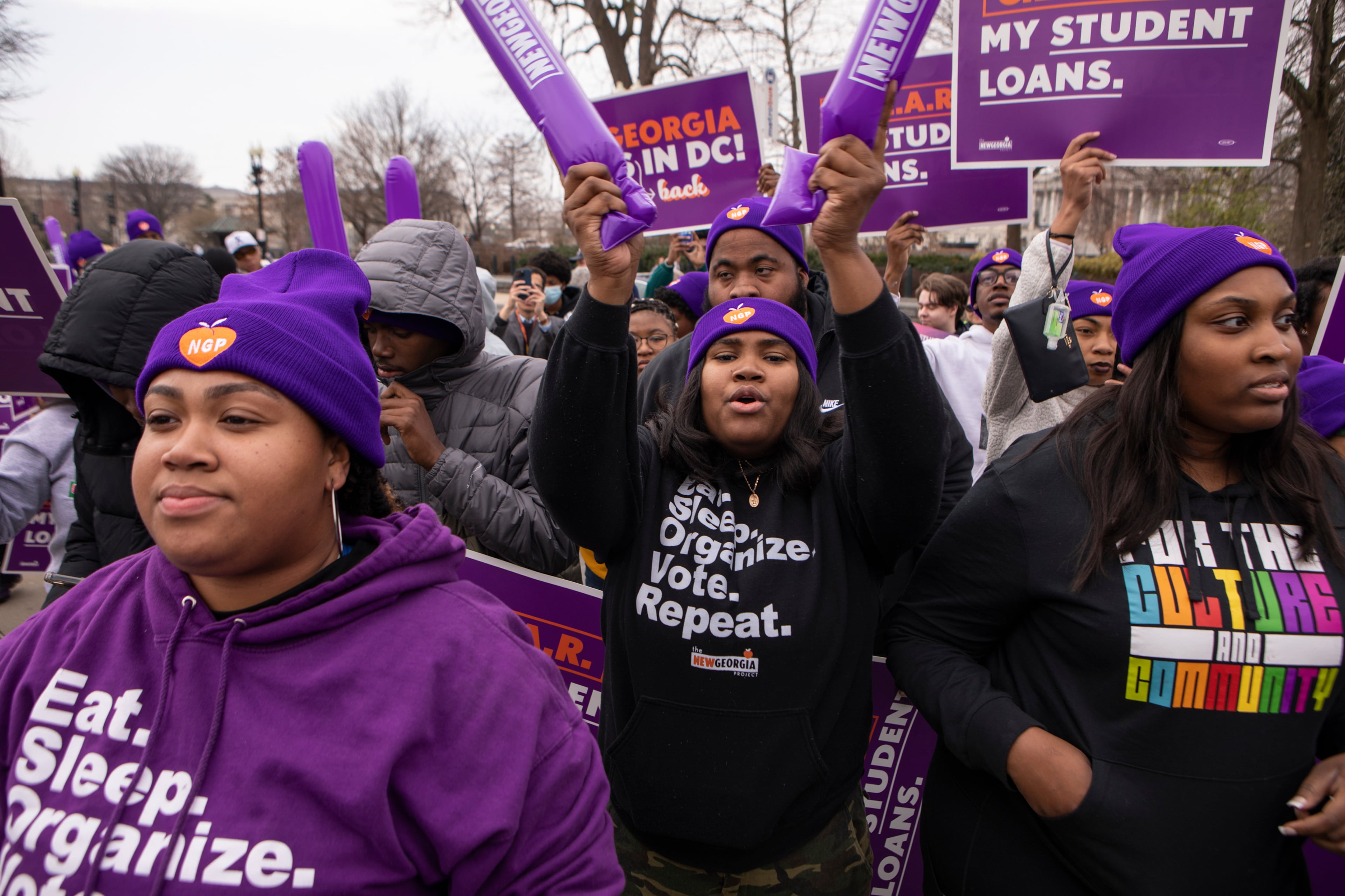Activists from the New Georgia Project rallied in Washington, D.C., in 2023.