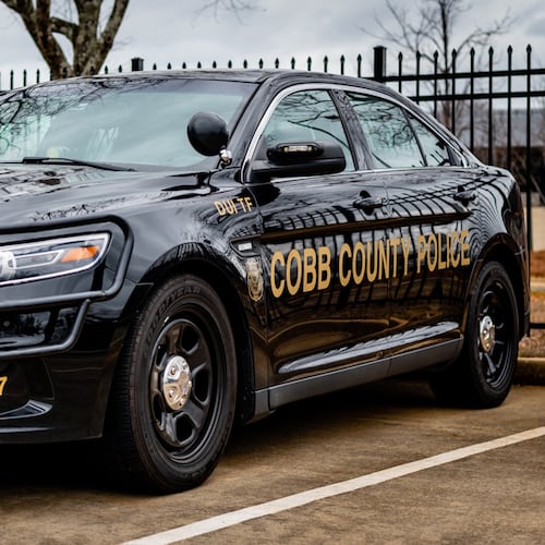 Cobb County police Officer Matthew Clements Abbott was arrested Thursday and has since been relieved of duty, authorities said. (File/AJC)