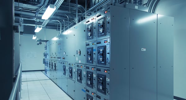 Data center hardware like this at 56 Marietta St. in downtown Atlanta requires a lot of electricity to run and a lot of water to cool the equipment. (Courtesy of Digital Realty)