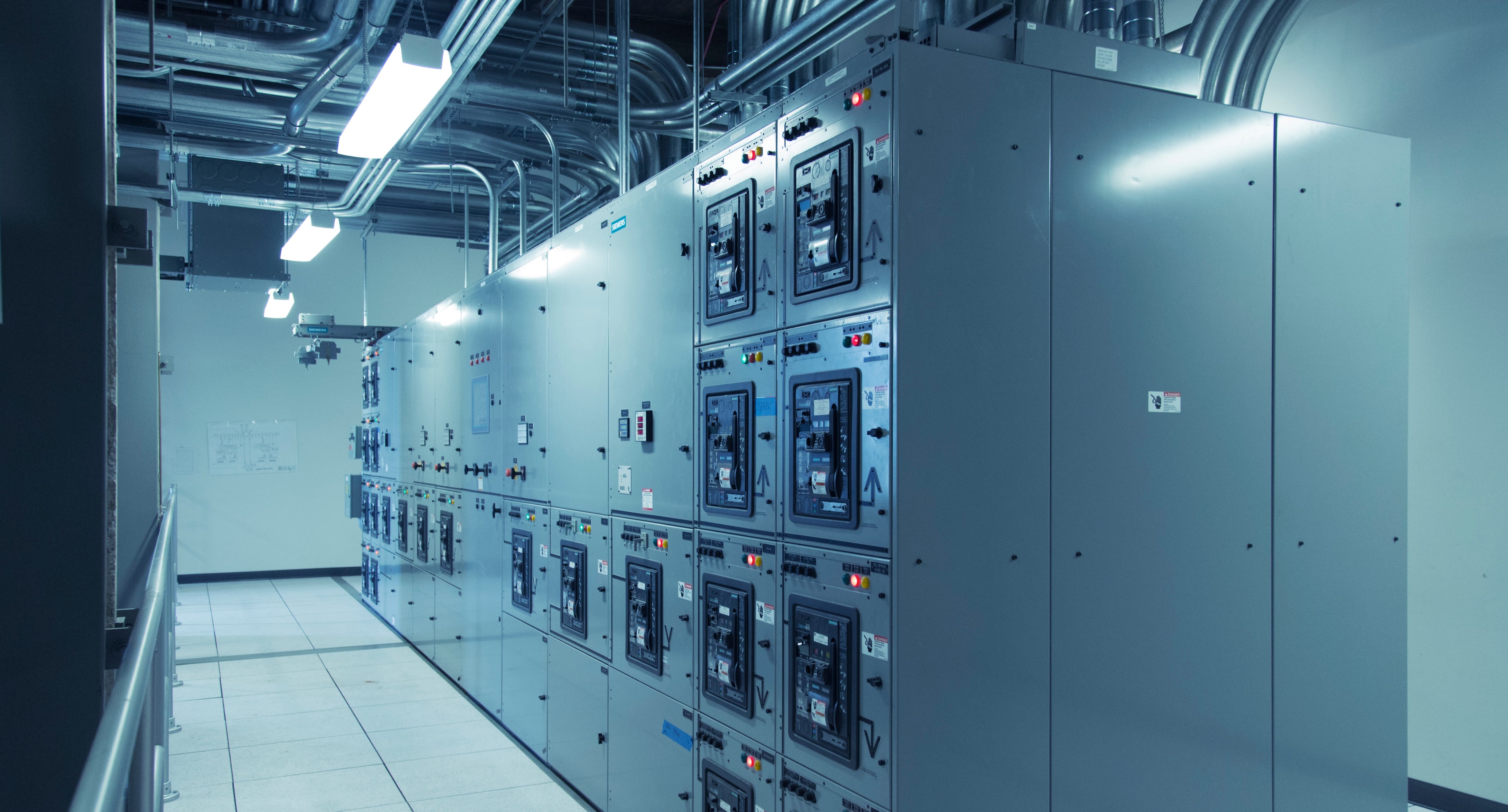 Data center hardware like this at 56 Marietta St. in downtown Atlanta requires a lot of electricity to run and a lot of water to cool the equipment. (Courtesy of Digital Realty)