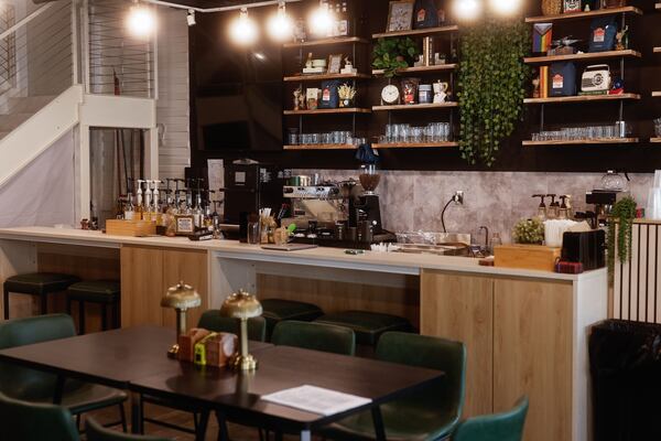 Schāf Shop is a fun, buzzy space where customers can kick back for a while.  (Natrice Miller/AJC)