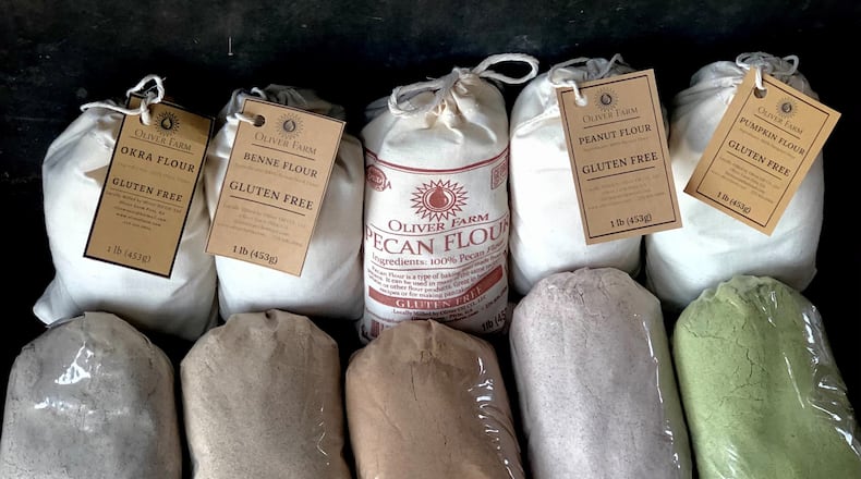 Oliver Farm, located in Pitts, offers a line of flours made from the byproduct of seeds and nuts pressed for culinary oils. Courtesy of Oliver Farm