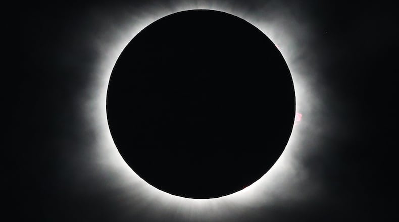 Rabun County, Ga., was on the line of totality during Monday’s eclipse. This view is from the Jewish summer camp/event facility called Ramah Darom, where several hundred gathered to watch the event. CURTIS COMPTON / CCOMPTON@AJC.COM