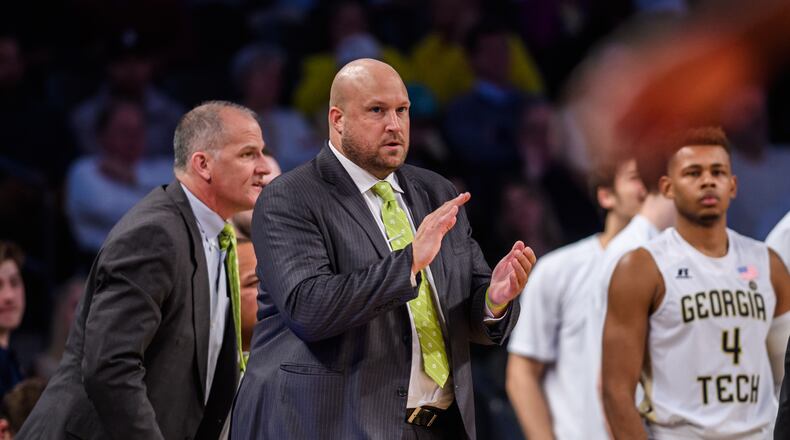 Julian Swartz worked for coach Josh Pastner at Memphis for four seasons and came with him to Georgia Tech when Pastner was hired in April 2016. (Danny Karnik/GTAA)