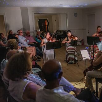 Last year's Classical Remix Music Festival included a "Music Under the Moon" concert. Now in its second year, the festival is presenting three upcoming concerts, starting with “Bridgerton & Mendelssohn” on Sunday at Autrey Mill Nature Preserve. (Photo courtesy of Classic Remix Music Festival/Scott Turner)