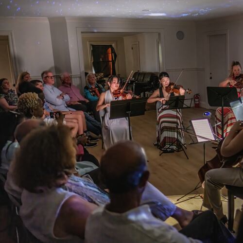 Last year's Classical Remix Music Festival included a "Music Under the Moon" concert. Now in its second year, the festival is presenting three upcoming concerts, starting with “Bridgerton & Mendelssohn” on Sunday at Autrey Mill Nature Preserve. (Photo courtesy of Classic Remix Music Festival/Scott Turner)