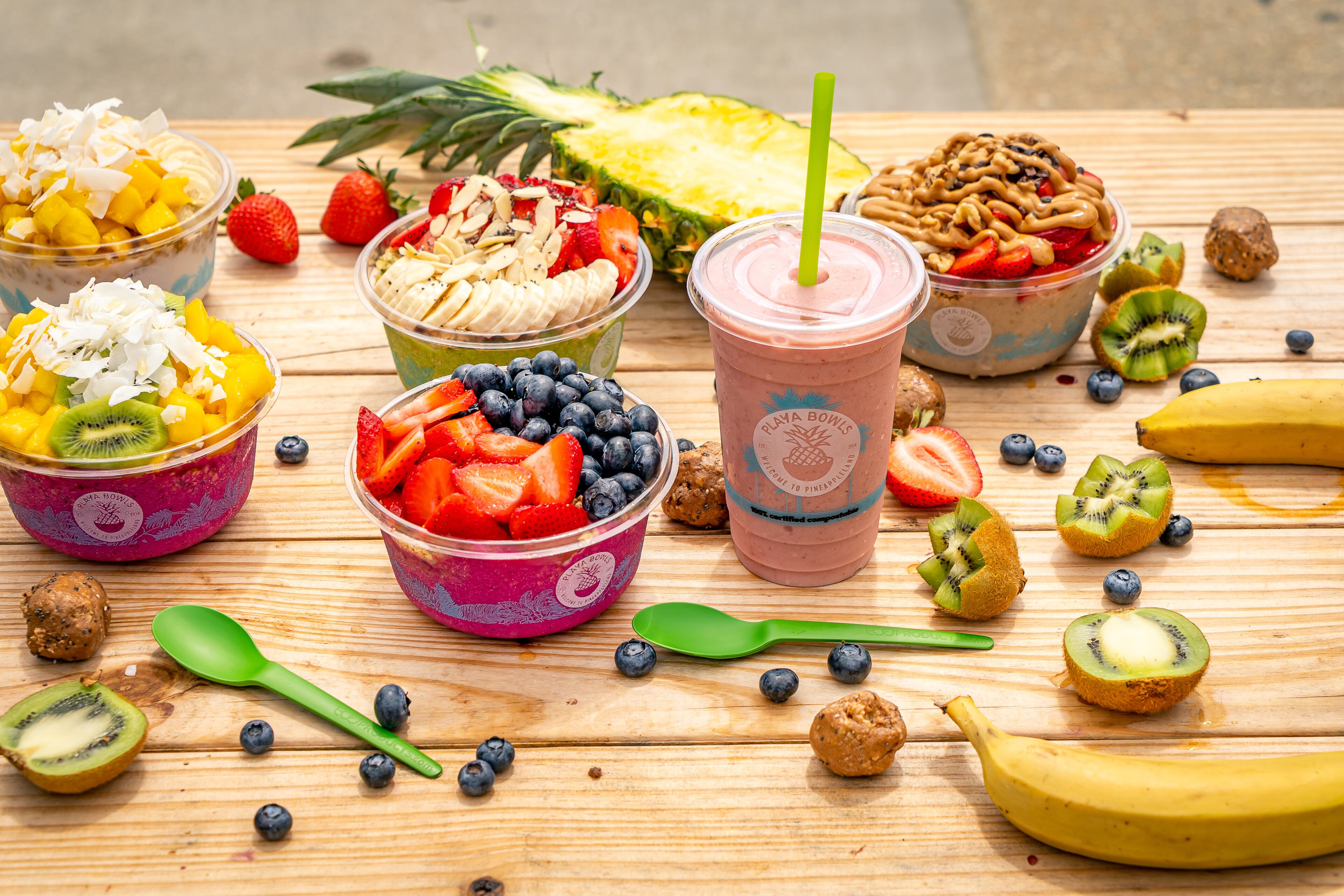 Playa Bowls serves smoothies, bowls and other fruit-filled items.