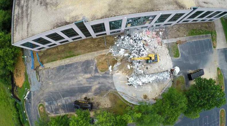 Construction has begun on the new city hall in Johns Creek. A city spokesman says work should be completed by March 2019.