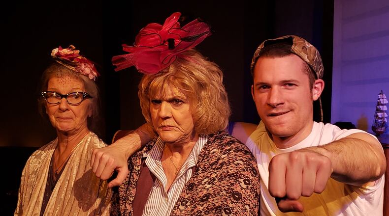 Judy Leavell (from left), Karen Howell and Benny Higgins appear in “Mama Makes Up Her Mind” at ART Station. CONTRIBUTED BY MICHAEL HIDALGO