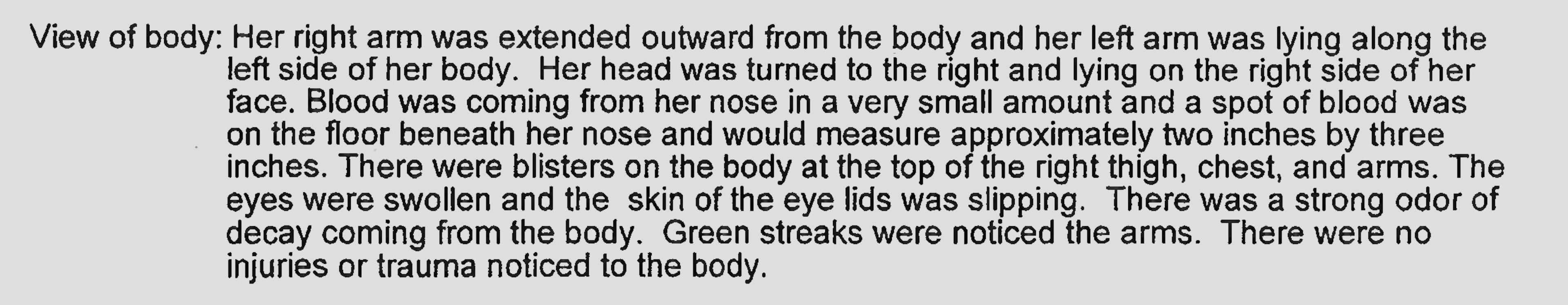 Habersham County’s deputy coroner Kenneth Franklin describes how he first observed that the body of Sheqweetta Vaughan was already showing signs of decomposition. COURTESY HABERSHAM COUNTY CORONER'S OFFICE
