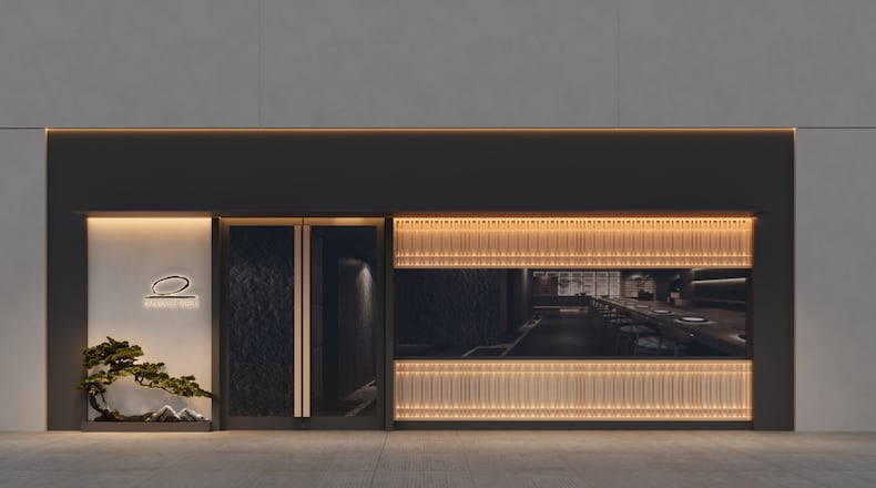 A rendering of Michelin-starred restaurant Omakase Table's location in the Buckhead Landing development, set to open in March.
