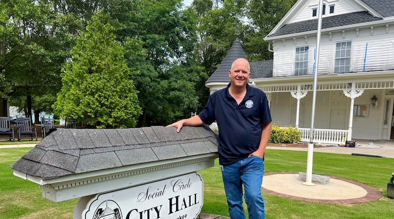 Eric Taylor is the city manager of Social Circle, close to the site of a $5 billion plant Rivian is building to manufacture electric trucks. “We want to embrace the identity that we currently have," Taylor said, "while accepting that change is going to happen and manage it correctly.”