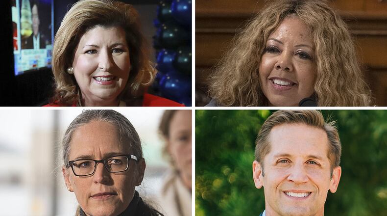 Georgia 6th District candidates (top from left) Karen Handel and Lucy McBath and 7th District candidates (bottom from left) Carolyn Bourdeaux and Rich McCormick.