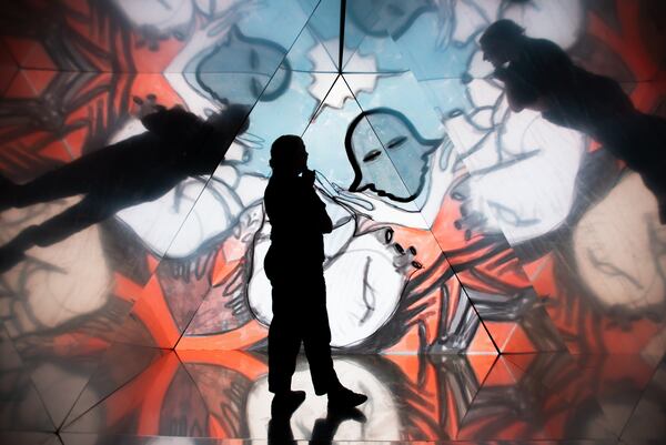 "Knowing the Heart,” by Atlanta contemporary artist William Downs, interrogates the disparities Black men experience with heart health. According to the Cleveland Clinic, Black men have a 70% higher risk of heart failure compared to white men. (Courtesy of Dash Studio)