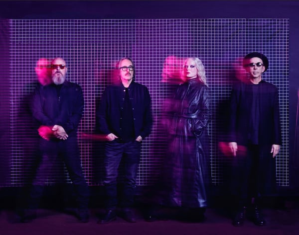 Drummer Butch Vig (second from left) says, “There’s an intimacy in (the new album) that we captured because (Shirley Manson) was in a pretty rough spot, and just on her own, isolated, doing these vocals.” (Courtesy of Joseph Cultice)