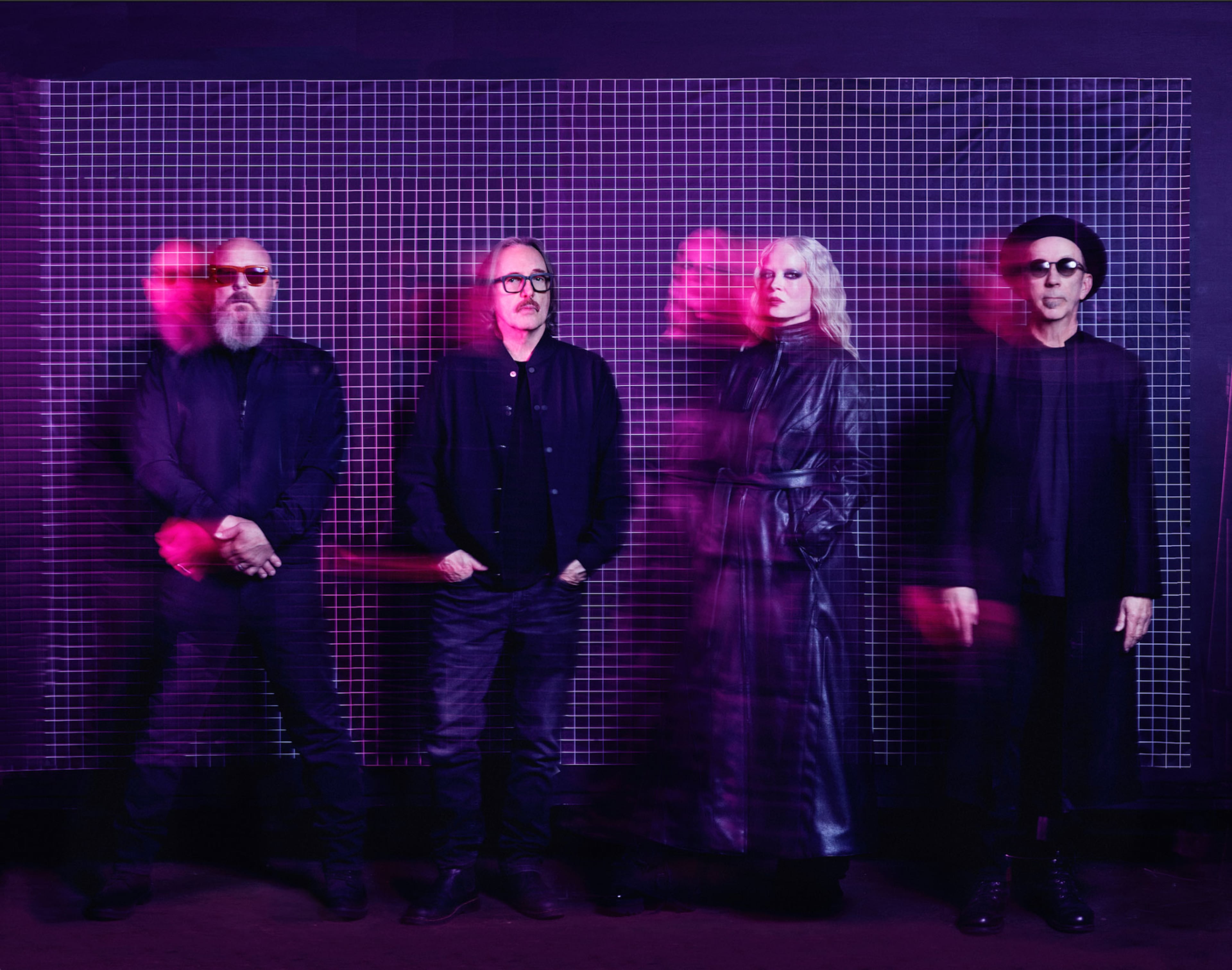 Drummer Butch Vig (second from left) says, “There’s an intimacy in (the new album) that we captured because (Shirley Manson) was in a pretty rough spot, and just on her own, isolated, doing these vocals.” (Courtesy of Joseph Cultice)