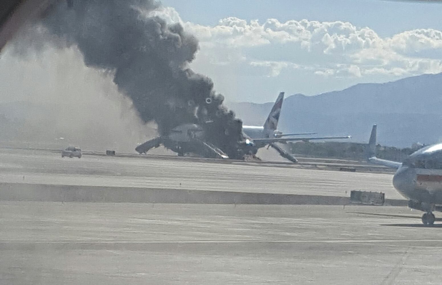 British Airways plane catches fire