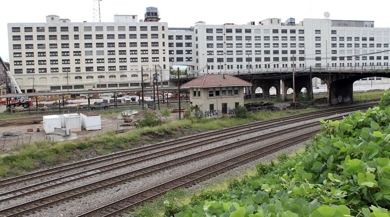 Office buildings of Norfolk Southern are shown near the Gulch on Spring Street in 2011. AJC File Photo