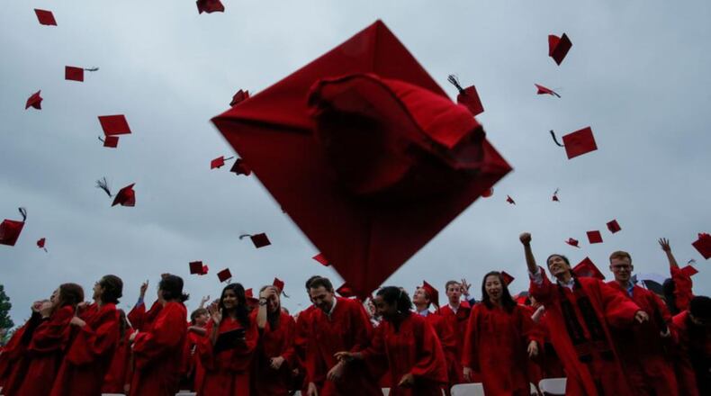 A California woman who once was a drug addict, prostitute and gang member earned her diploma Thursday night.