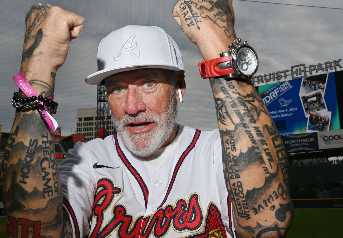 Steve Disney and his Braves tattoos