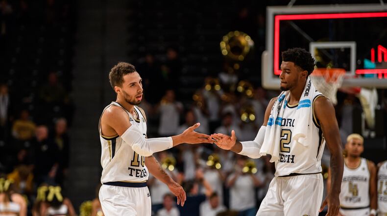 Georgia Tech guard Jose Alvarado, shown here in the team's season-opening win over Lamar, led the Yellow Jackets to a win over Syracuse January 12, 2019 with 19 points, including 3-for-3 shooting from 3-point range. (Danny Karnik/Georgia Tech Athletics)