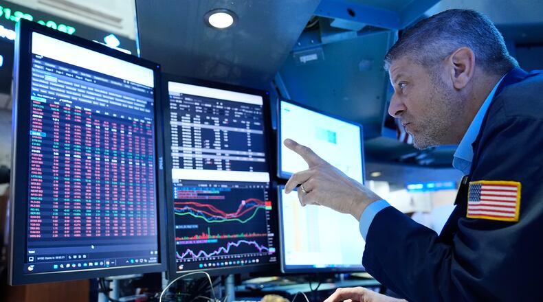 Michael Gallucchi Traders works on the floor at the New York Stock Exchange in New York, Monday, Sept. 14, 2026. (AP Photo/Seth Wenig)