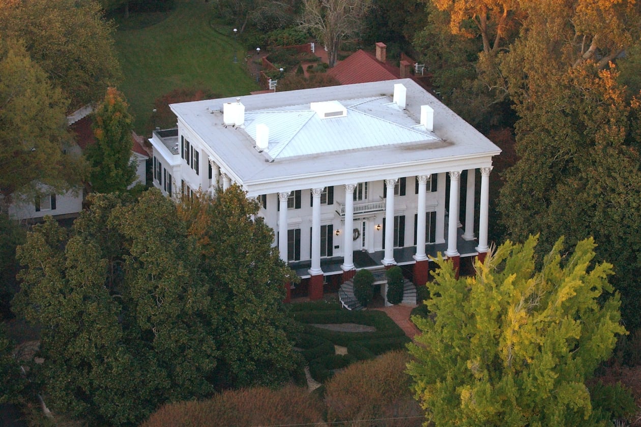 The University of Georgia's President's House on Prince Avenue in Athens as photographed Thursday, October 30, 2003. (Bita Honarvar/AJC)