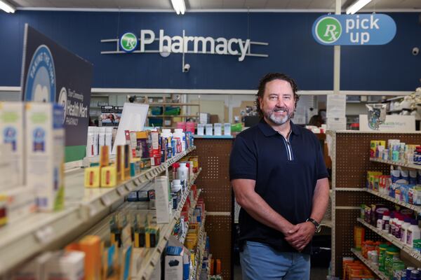Loren Pierce owns Wender & Roberts Pharmacy. The pharmacy has served Atlanta for more than 100 years and once spanned multiple locations. But now, the remaining pharmacy in Buckhead will relocate and downsize. (Arvin Temkar/AJC)