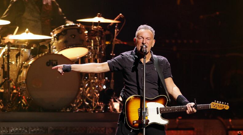 Bruce Springsteen, shown at a sold-out State Farm Arena in February 2023, will headline a Kamala Harris rally in Gwinnett County on Thursday. Robb Cohen for The Atlanta Journal-Constitution