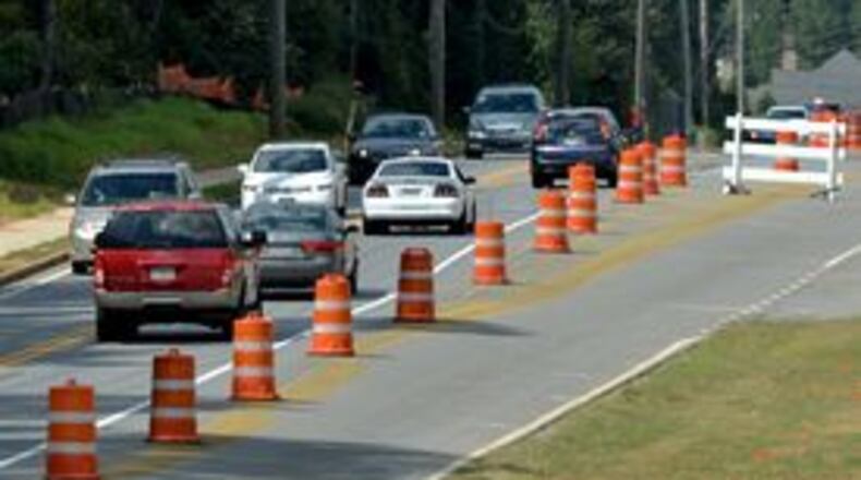Many surface streets around metro Atlanta will have lanes closed for road construction this weekend.