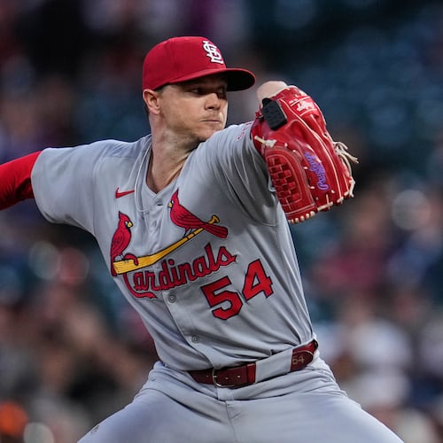 FILE - St. Louis Cardinals' Sonny Gray pitches to a San Francisco Giants batter during the first inning of a baseball game, Sept. 24, 2025, in San Francisco. (AP Photo/Godofredo A. Vásquez, file)
