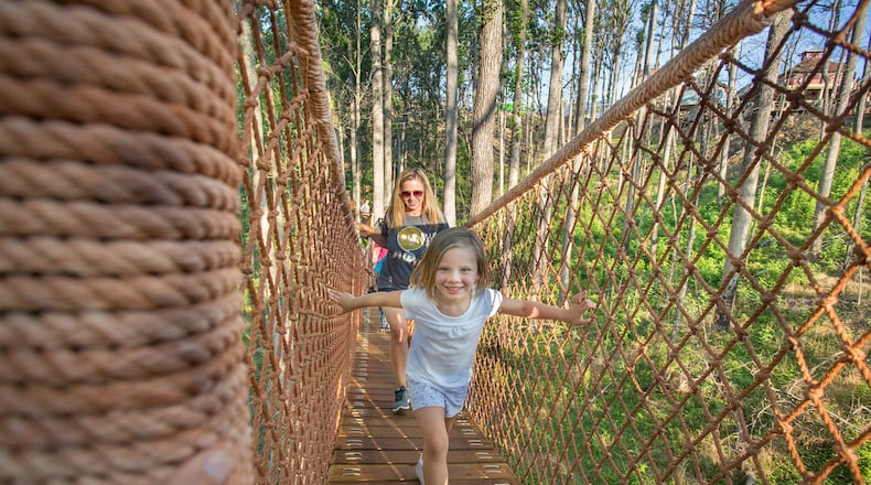 The tree canopy walk at Anakeesta, a mountaintop attraction that opened in Gatlinburg in September. CONTRIBUTED BY ANAKEESTA