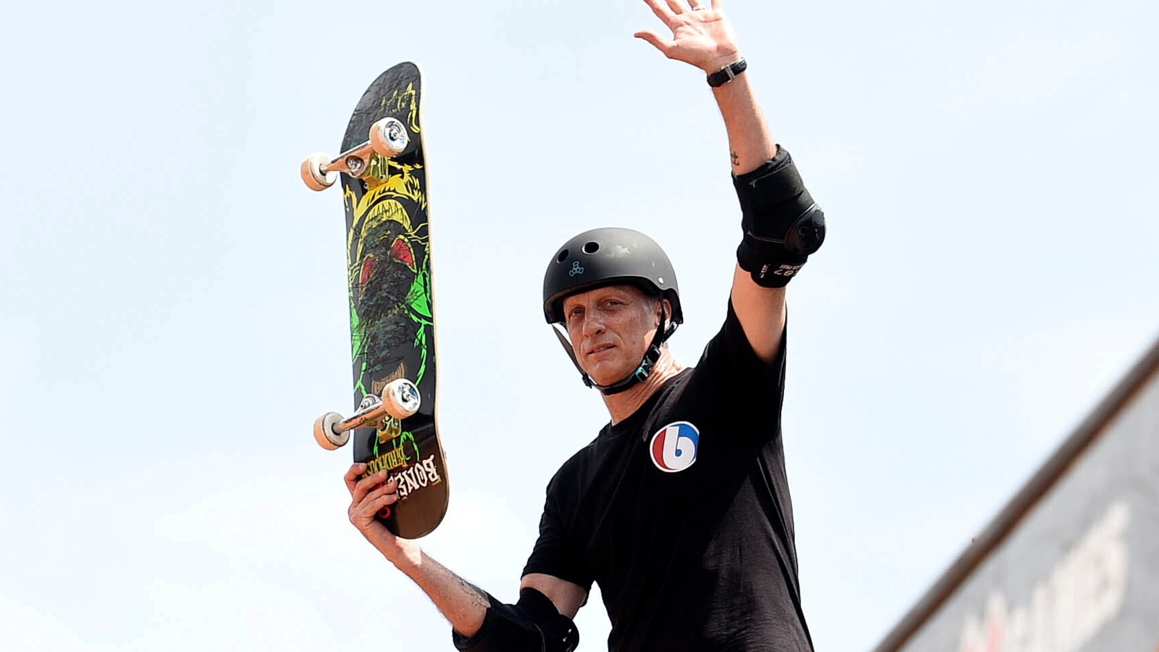 FILE - Tony Hawk attends the X-Games, Sunday, July 23, 2023, at the Ventura County Fairgrounds in Ventura, Calif. (Photo by Richard Shotwell/Invision/AP, File)