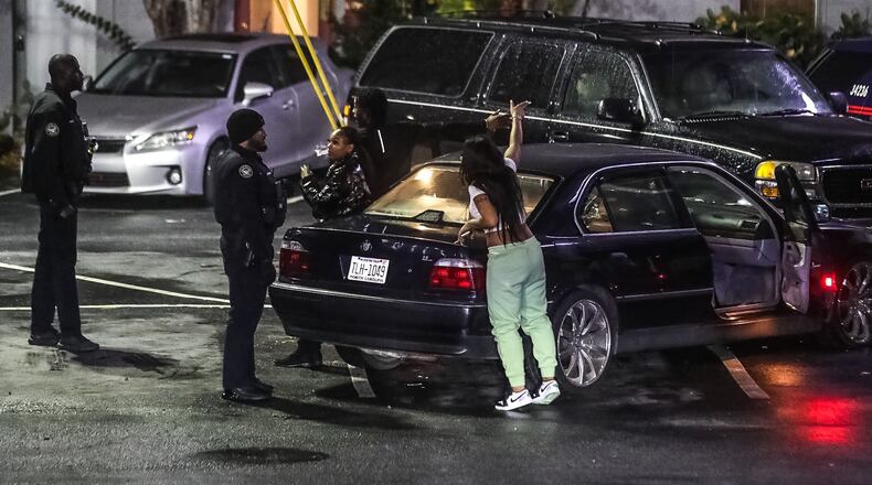 Atlanta police investigated a shooting at a hookah bar on Bennett Street in south Buckhead early Wednesday morning.