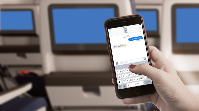 Delta will offer free in-flight text messaging. Source: Delta Air Lines
