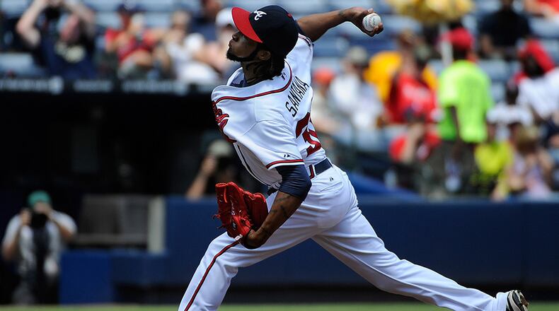 Ervin Santana set a career mark with 11 strikeouts Monday against the San Diego Padres.