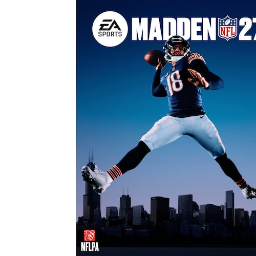This image provided EA Sport shows Chicago Bears quarterback Caleb Williams on the cover of the Madden NFL 27 video game. (EA Sports via AP)