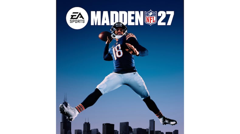This image provided EA Sport shows Chicago Bears quarterback Caleb Williams on the cover of the Madden NFL 27 video game. (EA Sports via AP)