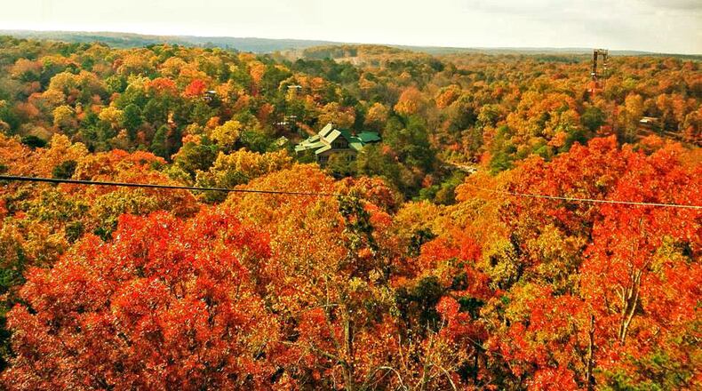 Historic Banning Mills turns bright in the fall. Photo: Courtesy of Historic Banning Mills