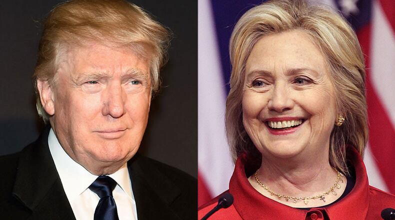 Donald Trump and Hillary Clinton. AP file.