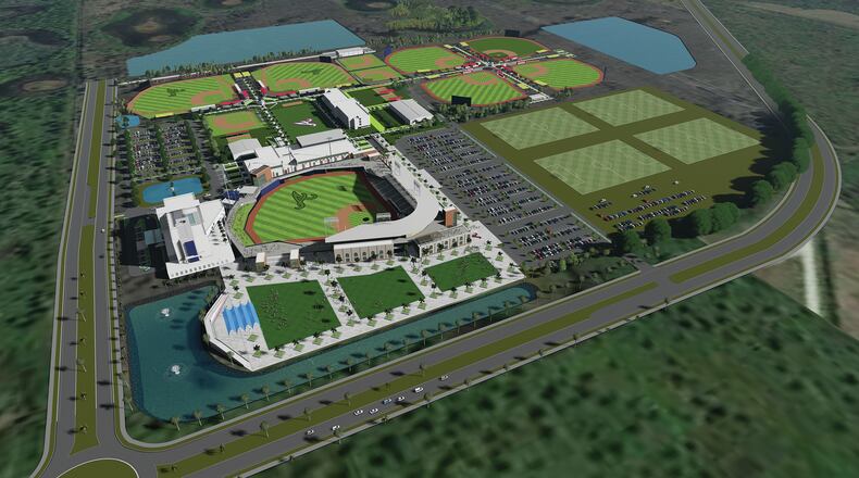 A preliminary rendering of a new Braves spring-training complex in Sarasota County, Fla. (Sarasota County government)