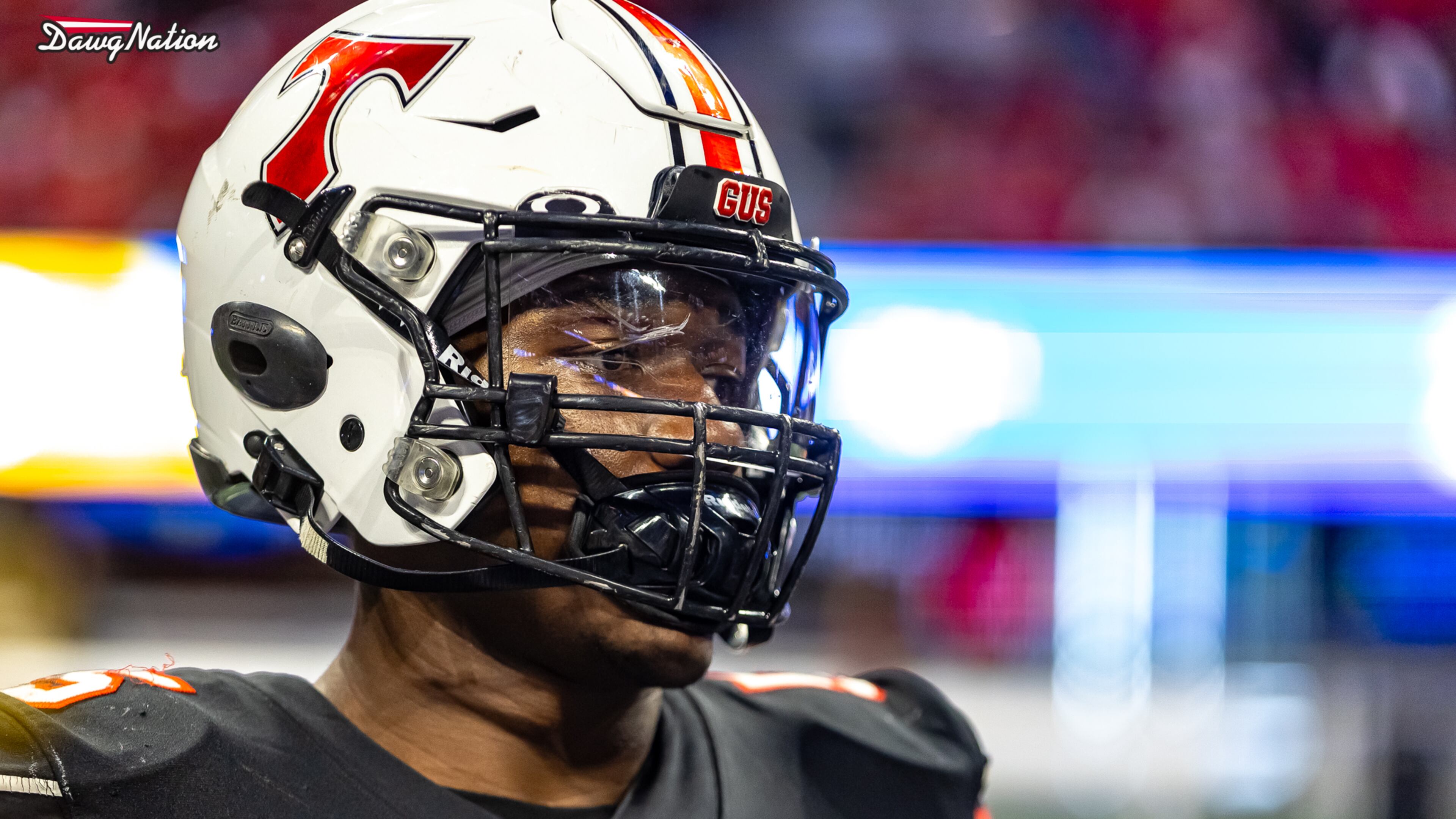 Khamari Brooks from North Oconee High School is deciding Monday June 23, 2025, whether to go to Georgia or Alabama. (Jeff Sentell/AJC)